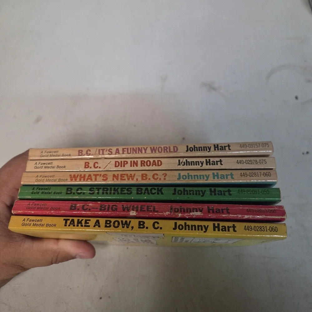 Johnny Hart B.C. Cartoon Comic Strip Books Lot of 6 Paperbacks 1960s Vintage